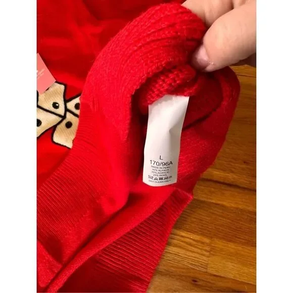 NWT Kate Spade Red Dice Wool Alpaca Oversized Sweater Size M - Picture 10 of 10